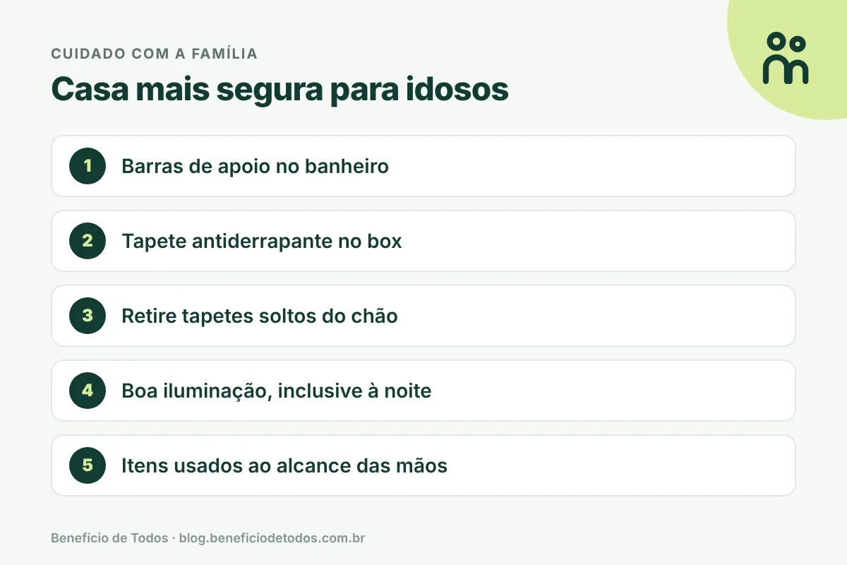 Infográfico: como deixar a casa mais segura para idosos